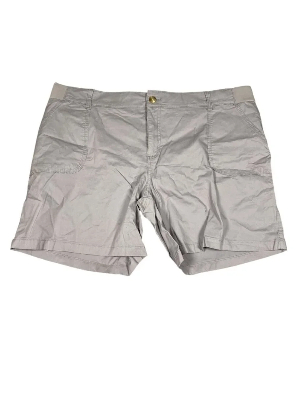 Lee Riders Womens Midrise Shorts 22M Gray Sleet Reg Fit Comfortable Stylish NWT